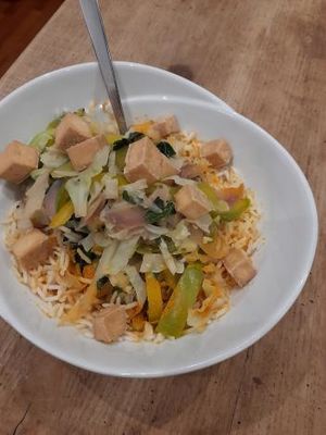 Steamed vegetables with tofu and rice.jpg